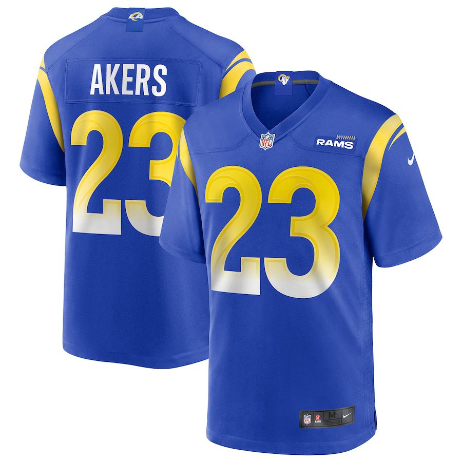 Men Los Angeles Rams #23 Cam Akers Nike Royal Game NFL Jersey